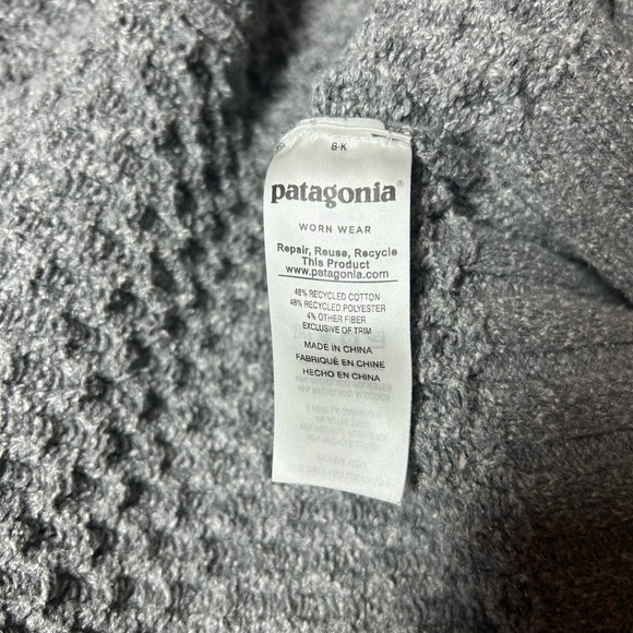 Patagonia Women's Gray Chunky Knit Cardigan Size L - Picture 6 of 7